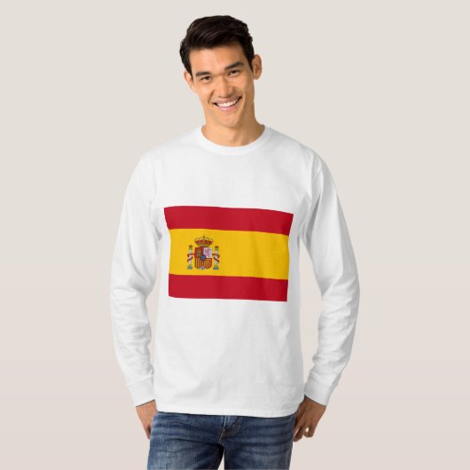 国スペインの旗(スペイン) Tシャツ (正面フル)