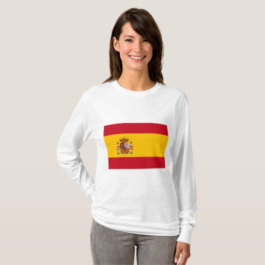 国スペインの旗(スペイン) Tシャツ (正面フル)
