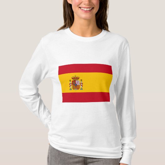 国スペインの旗(スペイン) Tシャツ (正面)