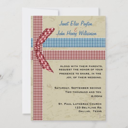 国チャーム結婚式招待状 招待状 (正面)