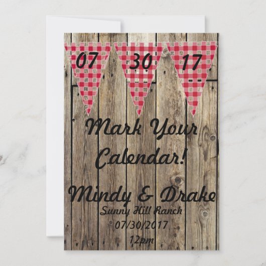 国テーマ お知らせ カレンダーにマークを 案内状 (正面)