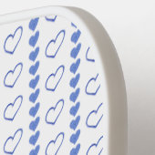 国ハートストライプパターパーソナライズされたン ピックルボールラケット (左詳細)