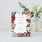 国バラフェイクゴールドフォイル日付を保存 ポストカード (スタンド正面)