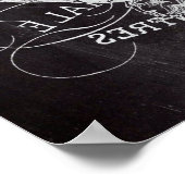 国パリフランスのティーパーティーシャルボードティーポット ポスター (角)