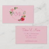 国パーソナライズされたシックフローラ通話/ 名刺 (正面/裏面)