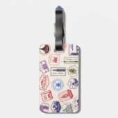 国パーソナライズされたスタンプ荷物タグ ラゲッジタグ (裏面縦)