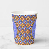 国パーソナライズされたフランスのタイル青黄 紙コップ (左)