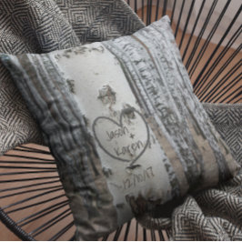 国パーソナライズされた刻素朴ハート クッション