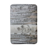 国パーソナライズされた刻素朴ハート バスマット (正面縦)