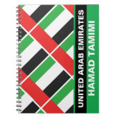 国パーソナライズされた国ア統一されたアラブ首長国国旗 ノートブック (正面)