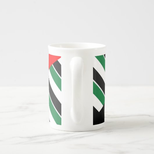 国パーソナライズされた国ア統一されたアラブ首長国国旗 ボーンチャイナマグカップ (裏面)