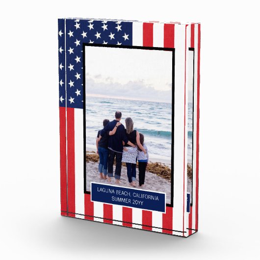 国パーソナライズされた国国旗 フォトブロック (右)