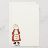 国パーソナライズされた女の子の文房具 便箋 (正面/裏面)