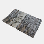 国パーソナライズされた彫り素朴ハートドアマット ドアマット (アングル)