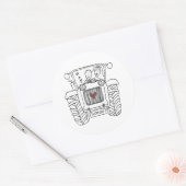 国パーソナライズされた結婚式トラクターのシールのラベル ラウンドシール (封筒)