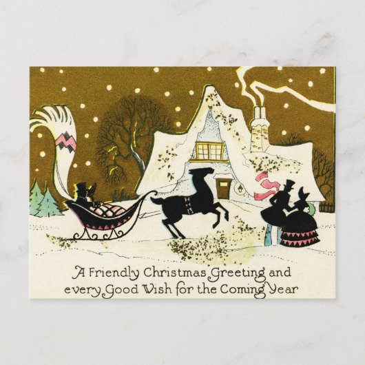 国ビクトリアンのクリスマスはがき シーズンポストカード (正面)