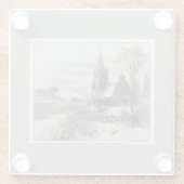 国ビクトリアン教会のクリスマス ガラスコースター (裏面)