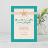 国ビーチ先結婚式招待状 招待状 (スタンド正面)