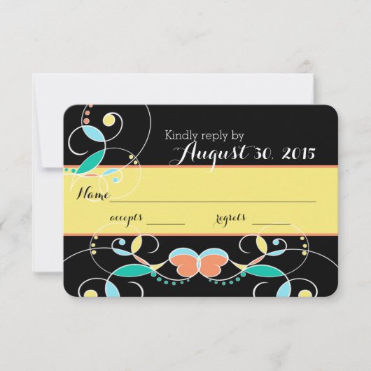 国フォークのインスパイアアート 出欠カード (正面)