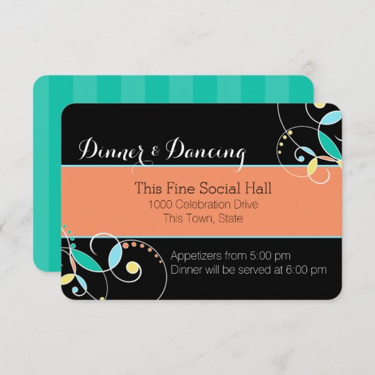 国フォークアートインスパイア披露宴情報 エンクロージャーカード (正面/裏面)