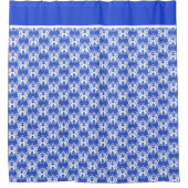 国フランスのの青と白 シャワーカーテン (正面)