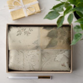 国フランスのの鳥とバラ 薄葉紙 (ギフト)