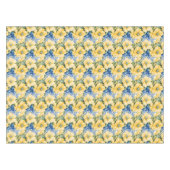 国フランスのの黄色と青の花 テーブルクロス (正面(横))