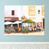 国フランスのカフェ キャンバスプリント (インサイチュ (ウッドフロア))