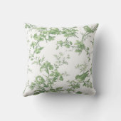 国フランスのコテージヴィンテージグリーントイレアクセント クッション (裏面)