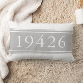 国フランスのストライプのパーソナライズされた郵便番号 ランバークッション (ブランケット)