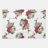 国フランスのバラ キッチンタオル (横)