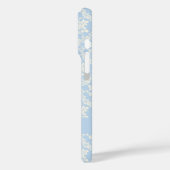 国フランスのライトブルーフローラパーソナライズされた Case-Mate iPhoneケース (裏面 / 左)