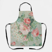 国フランスのヴィンテージアンティークキャベツバラ エプロン (正面)
