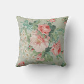 国フランスのヴィンテージアンティークキャベツバラ クッション (裏面)