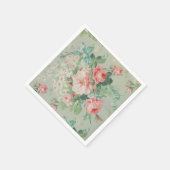 国フランスのヴィンテージアンティークキャベツバラ スタンダードカクテルナプキン (角)