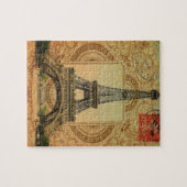 国フランスのヴィンテージモダンパリエッフェル塔 ジグソーパズル (横)