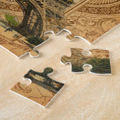 国フランスのヴィンテージモダンパリエッフェル塔 ジグソーパズル (側面)