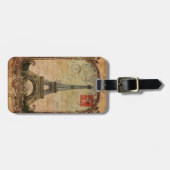 国フランスのヴィンテージモダンパリエッフェル塔 ラゲッジタグ (正面横)