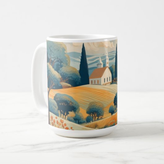国フランスの側 コーヒーマグカップ (正面左)