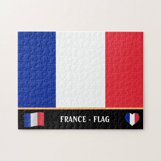 国フランスの旗フランスの/フランス ジグソーパズル (横)