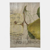 国フランスの植物性イラストレーションヴィンテージ梨 キッチンタオル (縦)