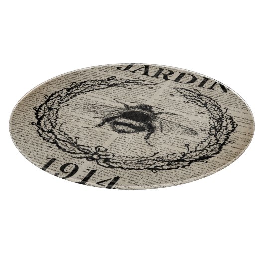 国フランスの植物性ヴィンテージクイーンビー カッティングボード (角)