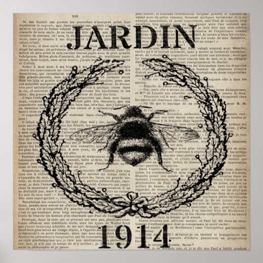 国フランスの植物性ヴィンテージクイーンビー ポスター (正面)