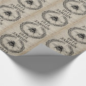 国フランスの植物性ヴィンテージクイーンビー ラッピングペーパー (角)