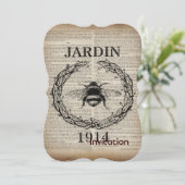 国フランスの植物性ヴィンテージクイーンビー 招待状 (スタンド正面)