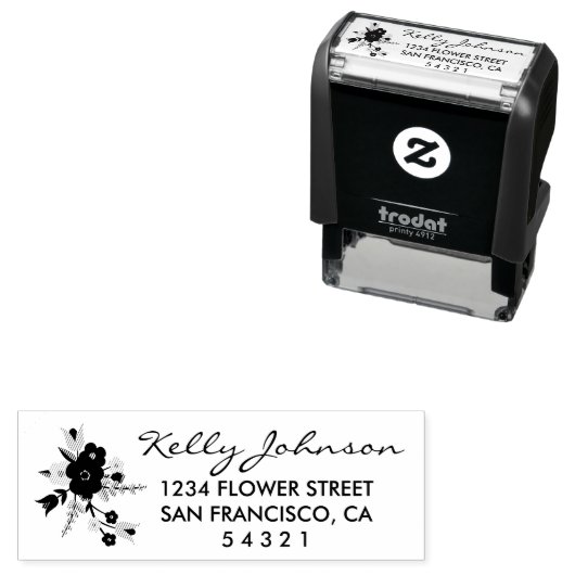 国フローラの住所スタンプ セルフインキングスタンプ (インサイチュ)