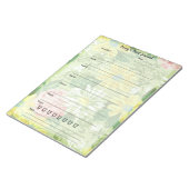 国フローラフードジャーナル – トレンディー食事日記 ノートパッド (アングル)