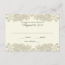 国フローラヴィンテージレースデザイン応答カード