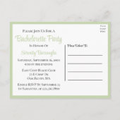 国フローラ水彩ひまわりバチェロレッテ インビテーションポストカード (裏面)