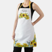 国フローラ水彩黄色ひまわりエプロン エプロン (インサイチュ)